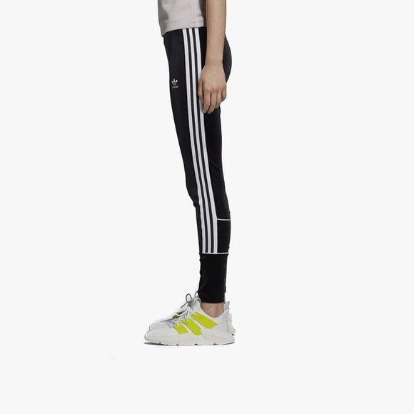 Adidas Originals Velvet Vibes Velour Leggings Black Superstar Firebird Luxe - Picture 2 of 10